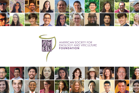 American Society for Enology and Viticulture Foundation logo with pictures of it's staff